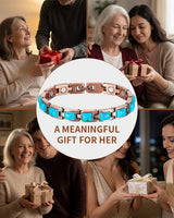 Women’s Ultra Strength Magnetic Bracelet (Square Stone)
