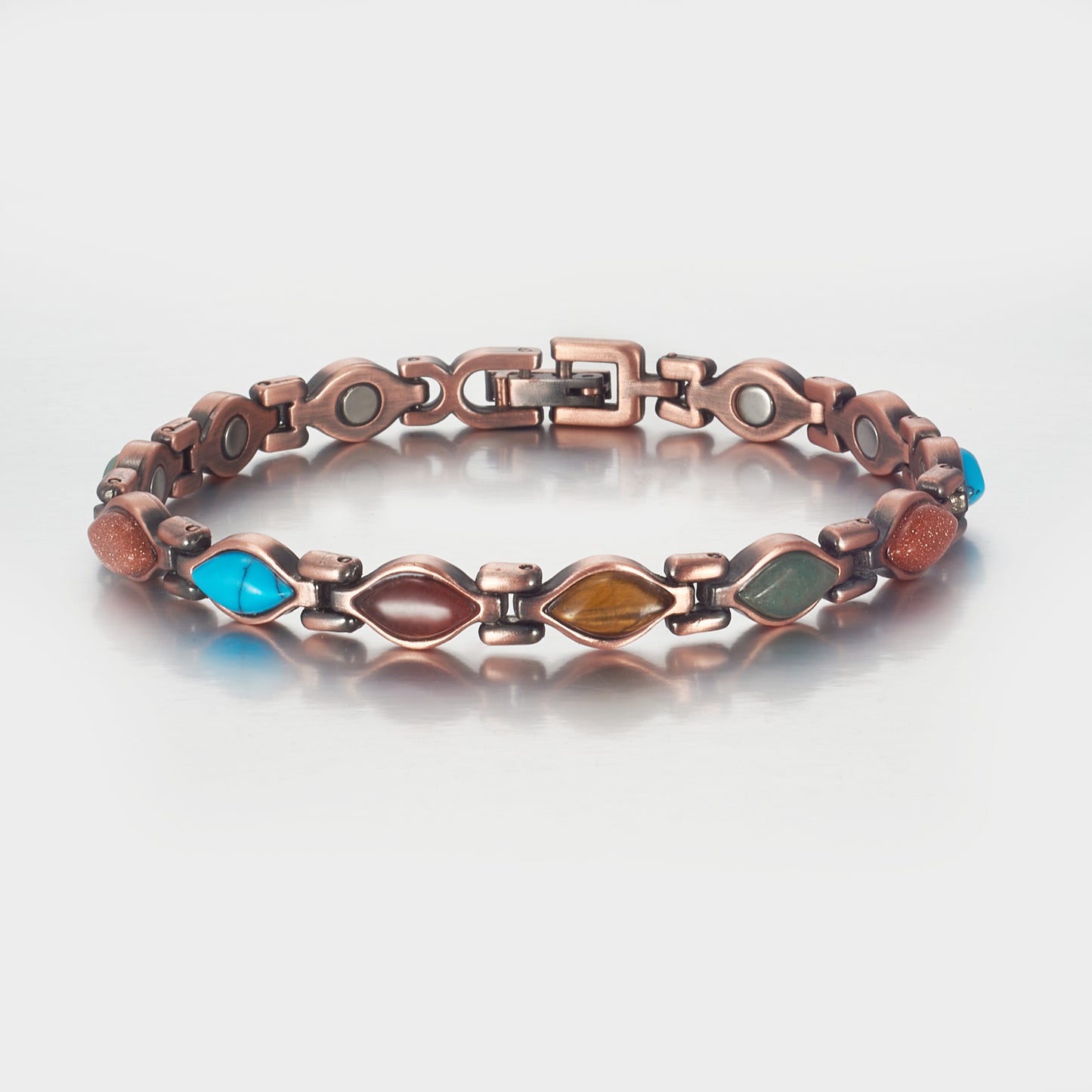 Wollet Magnetic Pure Copper Bracelets for Women, Turquoise Bracelets