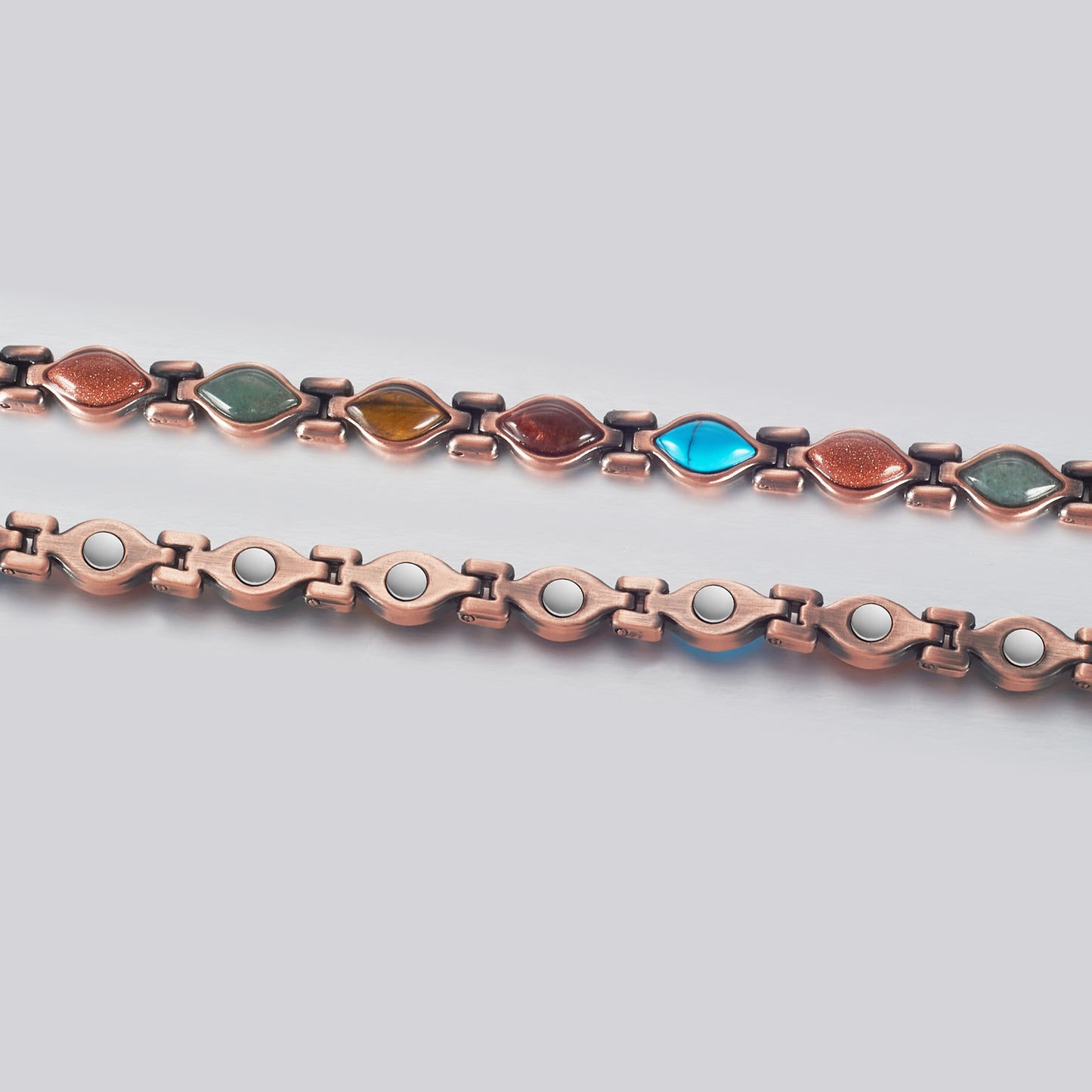 Wollet Magnetic Pure Copper Bracelets for Women, Turquoise Bracelets