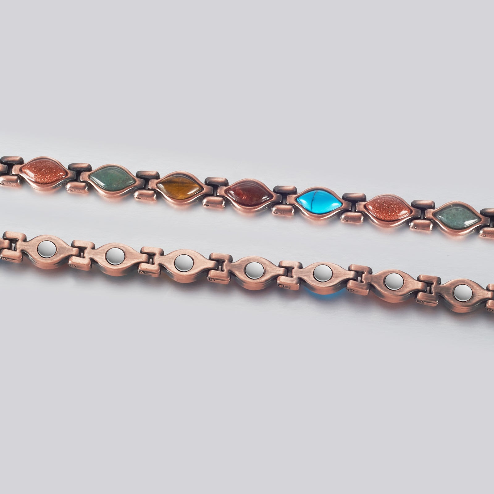 Wollet Magnetic Pure Copper Bracelets for Women, Turquoise Bracelets