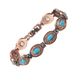 Wollet Magnetic  Pure Copper Bracelet for Women, Blue Turquoise Stone