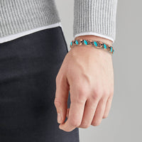Wollet Magnetic  Pure Copper Bracelet for Women, Blue Turquoise Stone