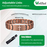 Wollet Cross Copper Bracelet for Men
