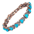 Wollet Magnetic  Pure Copper Bracelet for Women, Turquoise Stone
