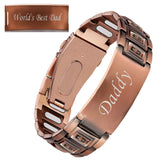 Men’s Vintage Pure Copper Bracelet – Adjustable Classic Link Jewelry（副本）