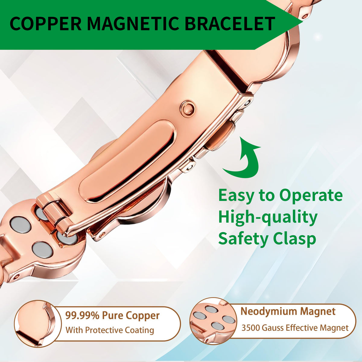 Wollet  Copper Magnetic Bracelets  for Women