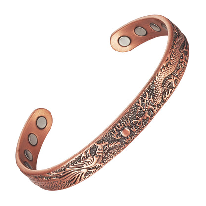 Metaljc Magnetic Copper Cuff Bracelet for Men Women