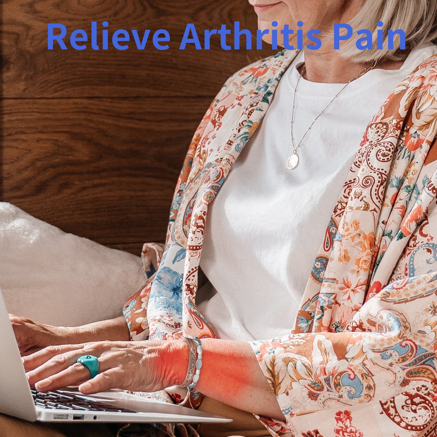 Metaljc Magnetic Copper Cuff Bracelet for Men Women