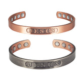 WOLLET Vintage Magnetic Copper Jewelry Bracelet Set of 2