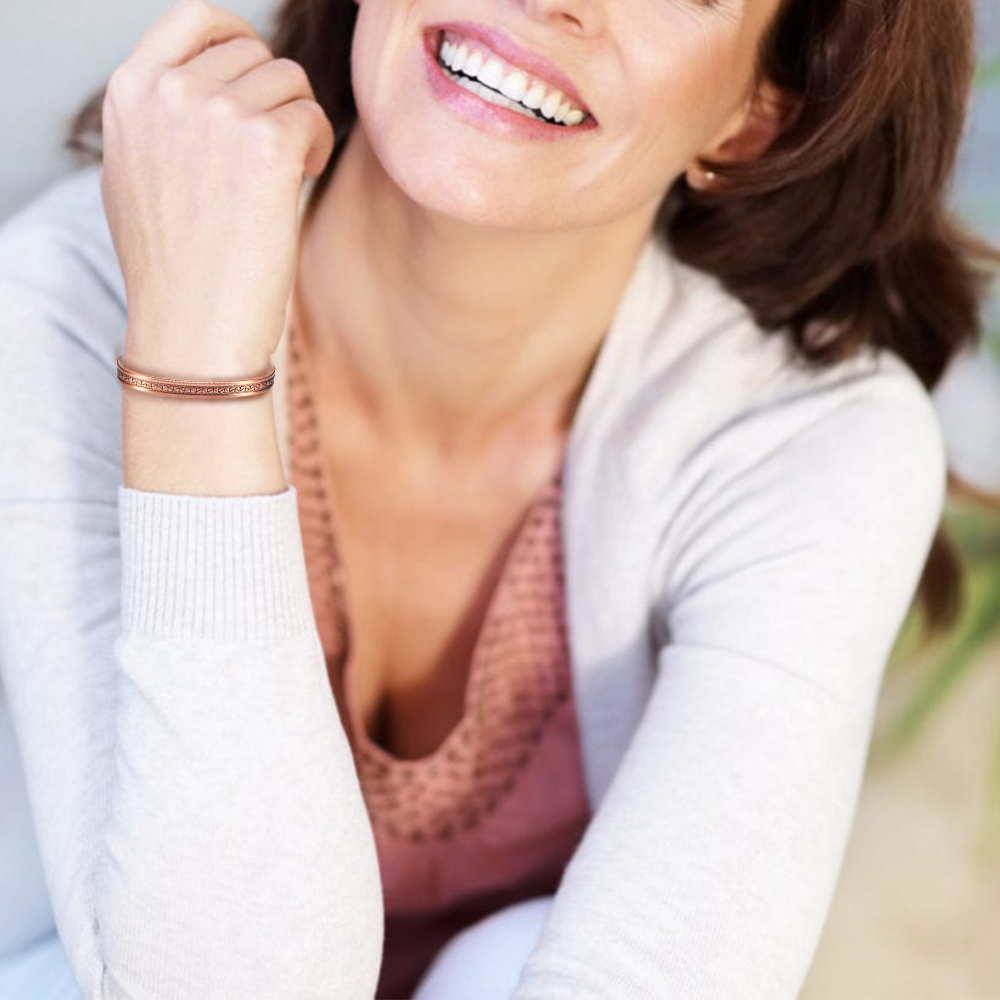 Wollet Magnetic Copper Cuff Bracelet for Men Women