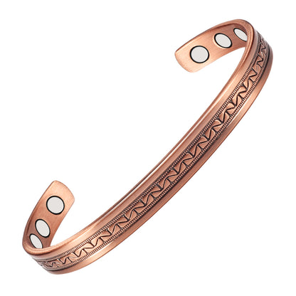 Wollet Magnetic Copper Cuff Bracelet for Men Women