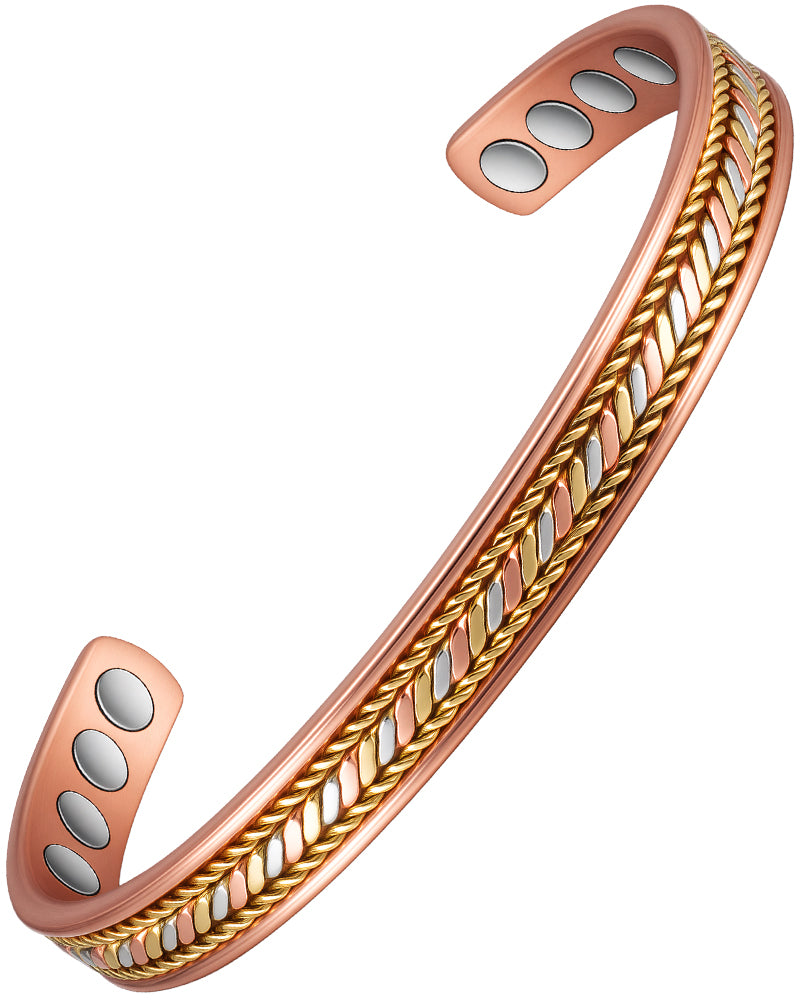 Wollet  Magnetic Copper Cuff Bracelet for Women`s
