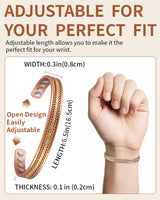 Wollet  Magnetic Copper Cuff Bracelet for Women`s