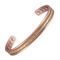 Metaljc Magnetic Copper Cuff Bracelet for Men Women