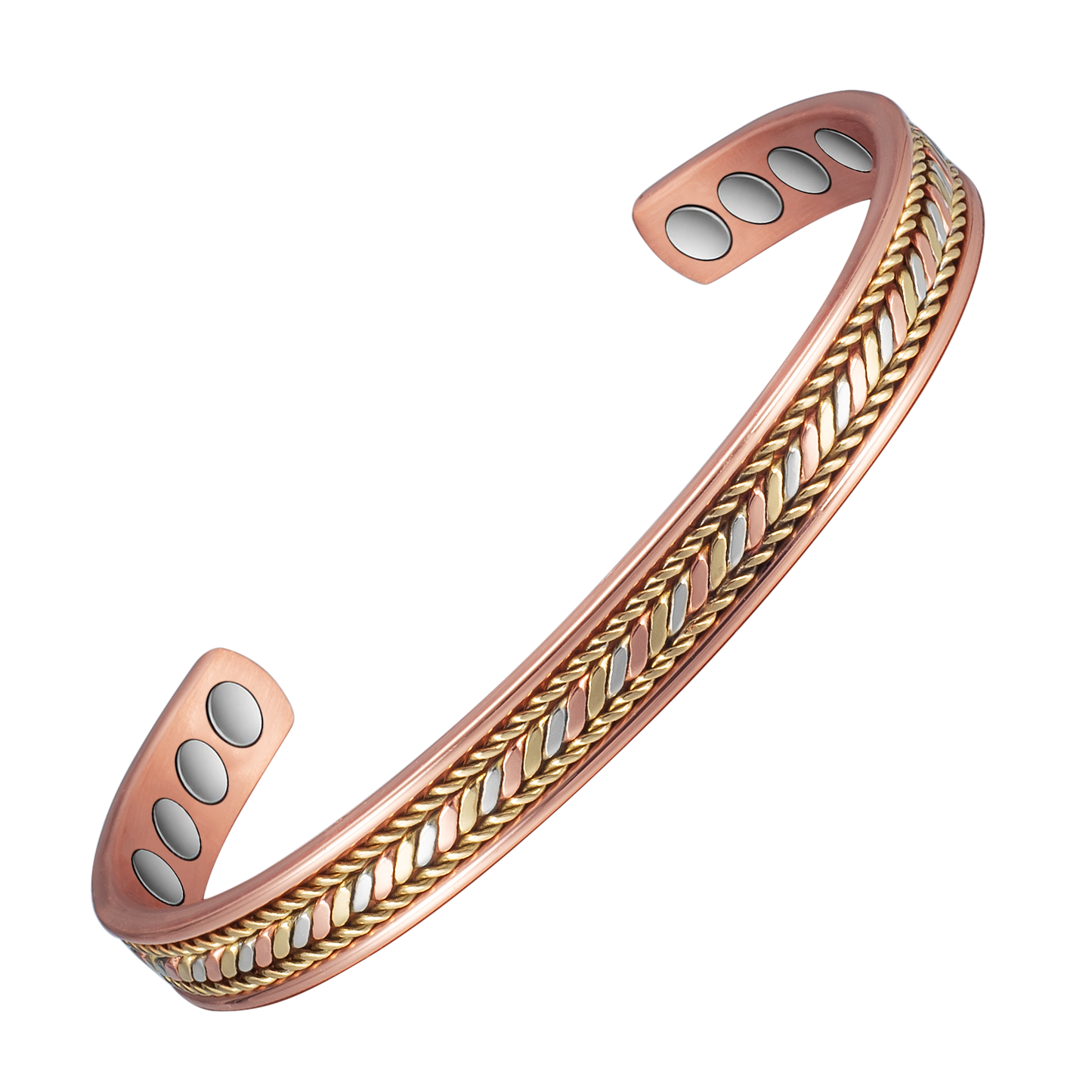 Metaljc Magnetic Copper Cuff Bracelet for Men Women