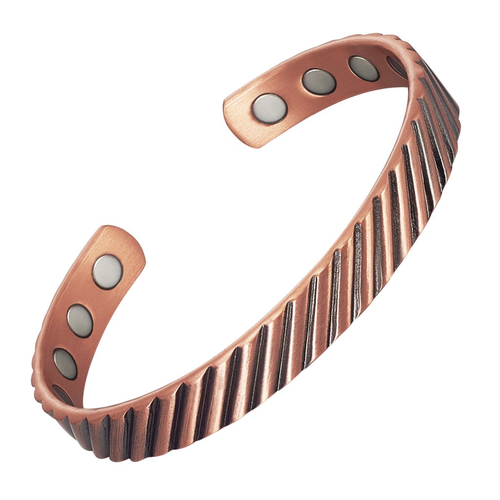 Metaljc Magnetic Copper Cuff Bracelet for Men Women
