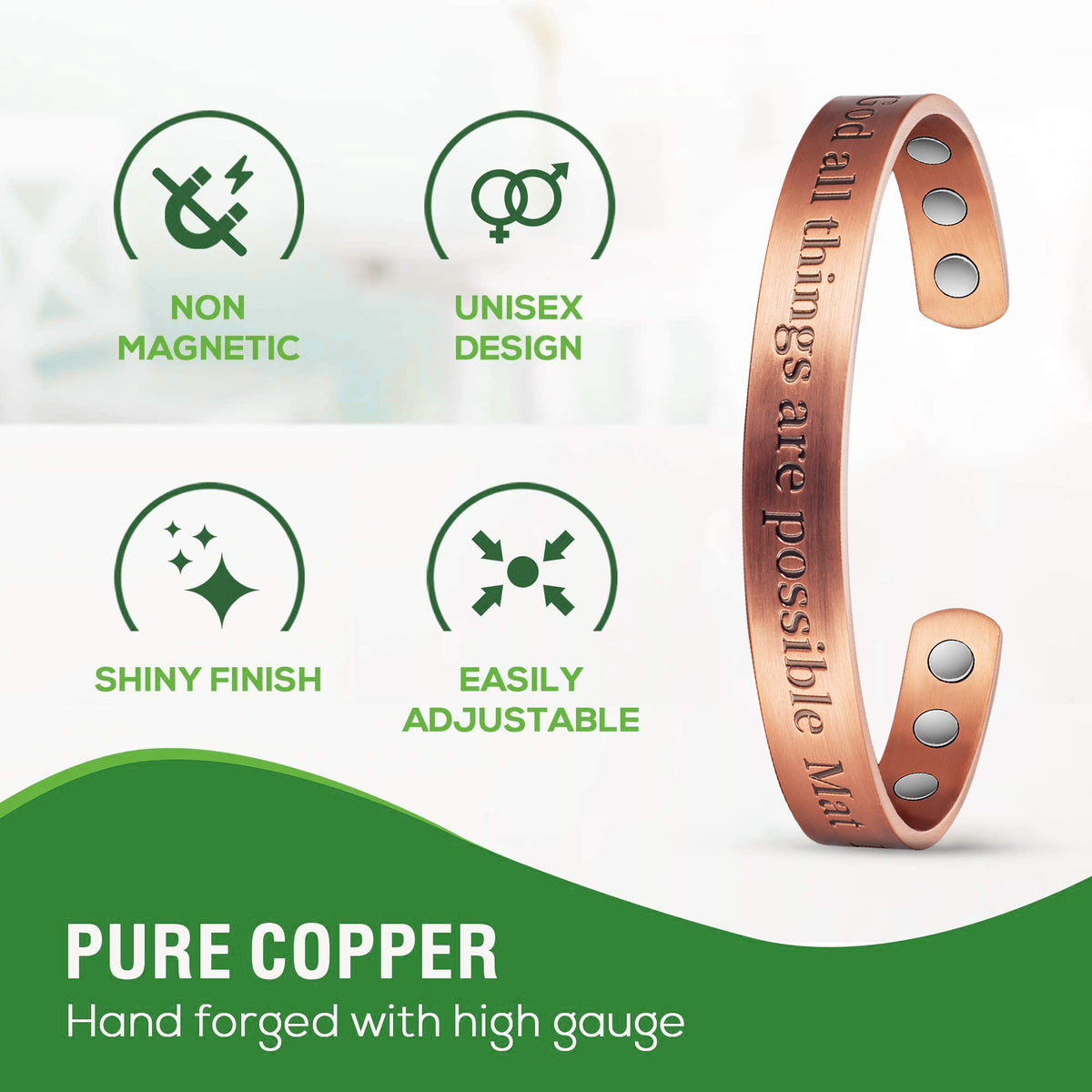 WOLLET Women’s Copper Magnetic  Bracelet
