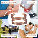 Wollet Celtic Magnetic Copper Bracelets for Men Women.