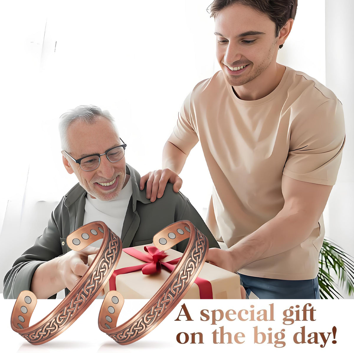 99.99% Pure Copper Magnetic Bracelets