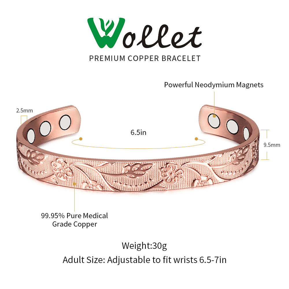 WOLLET Luxury Women's Adjustable Bracelet Fashion Jewelry Collection
