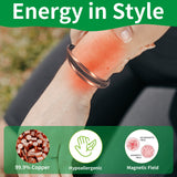 WOLLET Vintage Magnetic Copper Jewelry Bracelet Set of 2