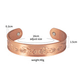 Wollet 6.5" Pure Copper Bracelets for Women Men