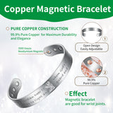 WOLLET Vintage Magnetic Copper Jewelry Bracelet Set of 2