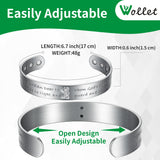 WOLLET Vintage Magnetic Copper Jewelry Bracelet Set of 2