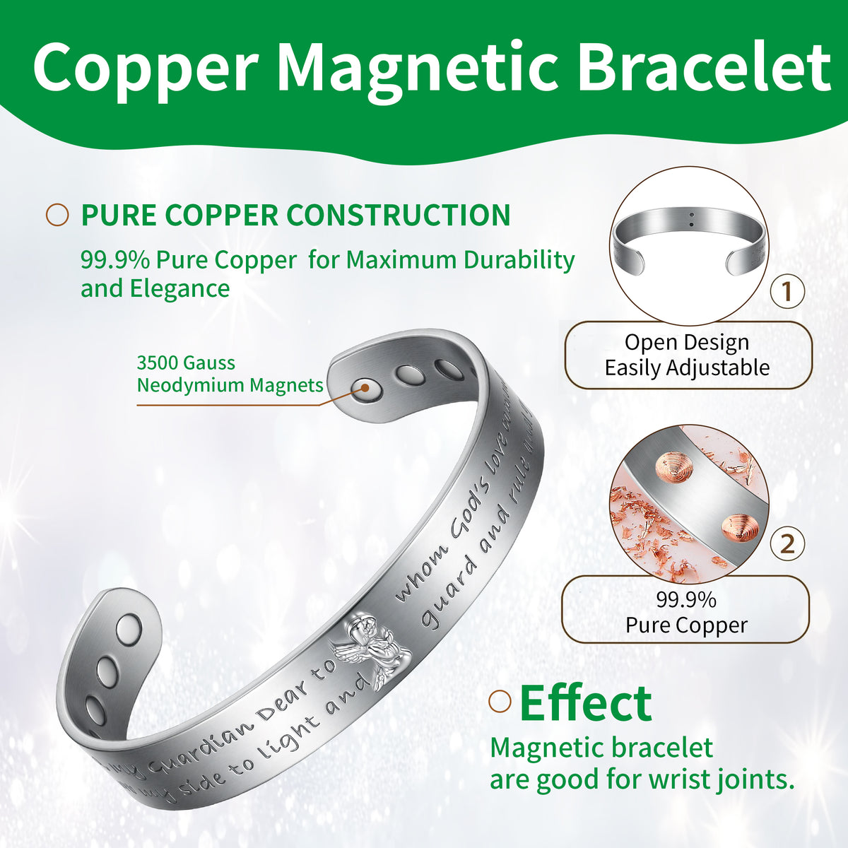 WOLLET Magnetic Bracelet with Vintage Design