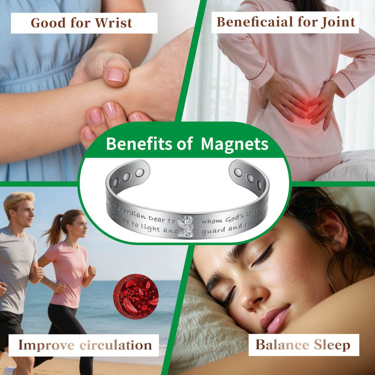 WOLLET Magnetic Bracelet with Vintage Design