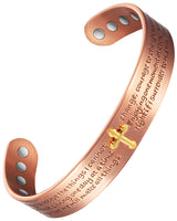 Ultra-Powerful Gold Cross Magnetic Therapy Bracelet