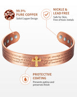 Ultra-Powerful Gold Cross Magnetic Therapy Bracelet