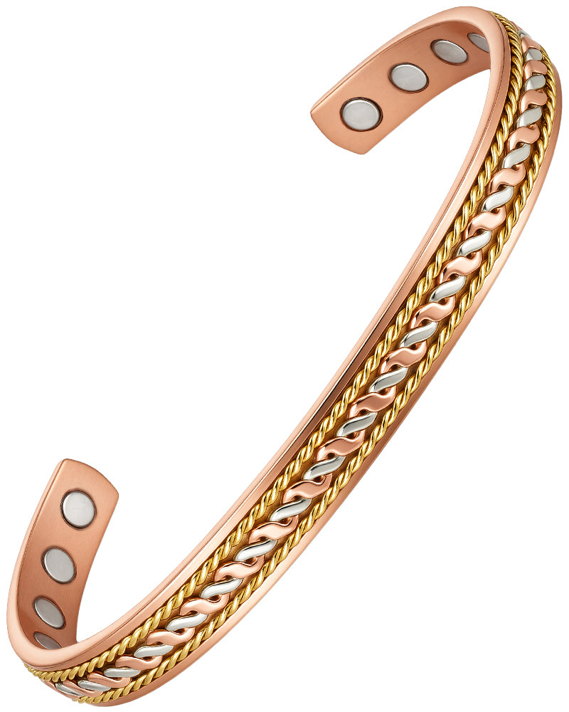 WOLLET Elite Copper Magnetic Bracelet for Men – Premium Wellness Jewelry Featuring Strong Neodymium Magnets