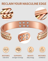 WOLLET 99.95% Pure Copper Magnetic Bracelet for Men