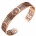 WOLLET Men's Pure Copper Magnetic Therapy Bracelet – Elegant Brushed Copper Design with Powerful Neodymium Magnets