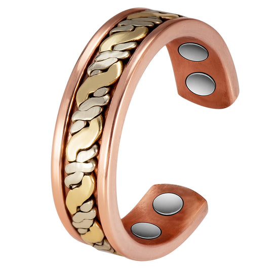 Men's Pure Copper Ring – Minimalist Adjustable Band