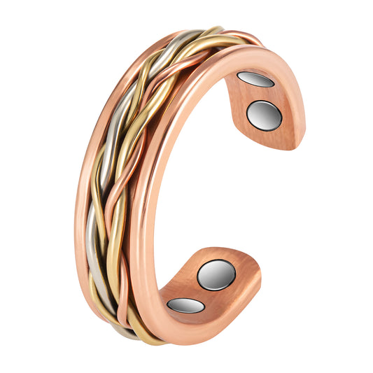 Premium Magnetic Copper Ring for Men – Vintage Design