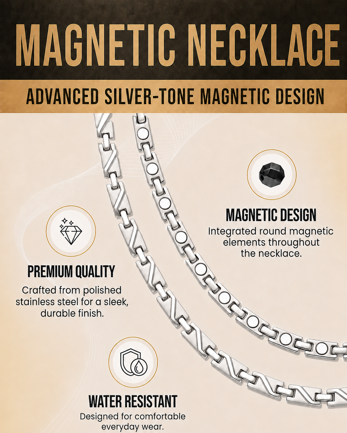 Men`s Magnetic Necklaces
