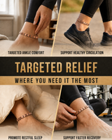 WOLLET Premium Copper Magnetic Anklet – Elegant Link Chain Foot Bracelet with Brushed Metal Finish