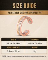 Wollet 99.99% Pure Copper Magnetic Ring for Men