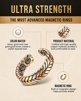 Men's Vintage Copper Ring – Adjustable Magnetic Band