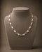 WOLLET Rose Gold & Silver Titanium Magnetic Necklace, Two-Tone Circle Link Chain for Men and Women