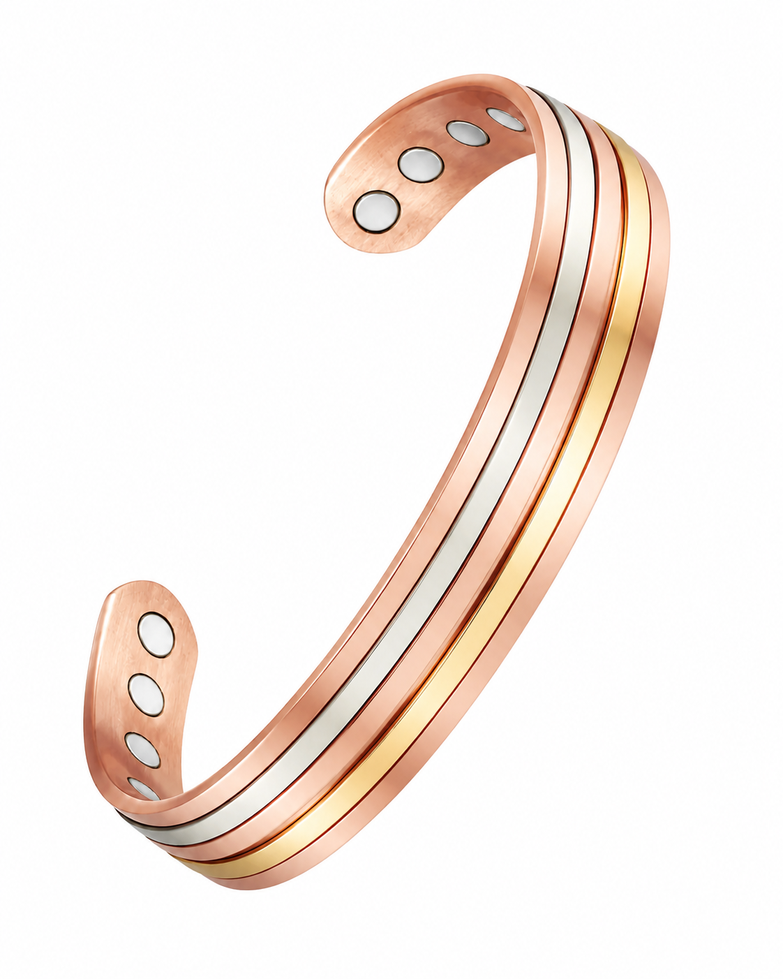WOLLET Premium Copper Magnetic Bracelet for Men – Classic Vintage Style Adjustable Link Bracelet for Everyday Wear