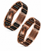 Wollet Rose Gold Magnetic Cross Bracelet（Copper & Black）