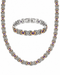 WOLLET Silver Gold Amethyst Necklace – Vintage Luxury Botanical Jewelry（副本）