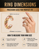 WOLLET Copper Magnetic Therapy Ring (Two-Tone)