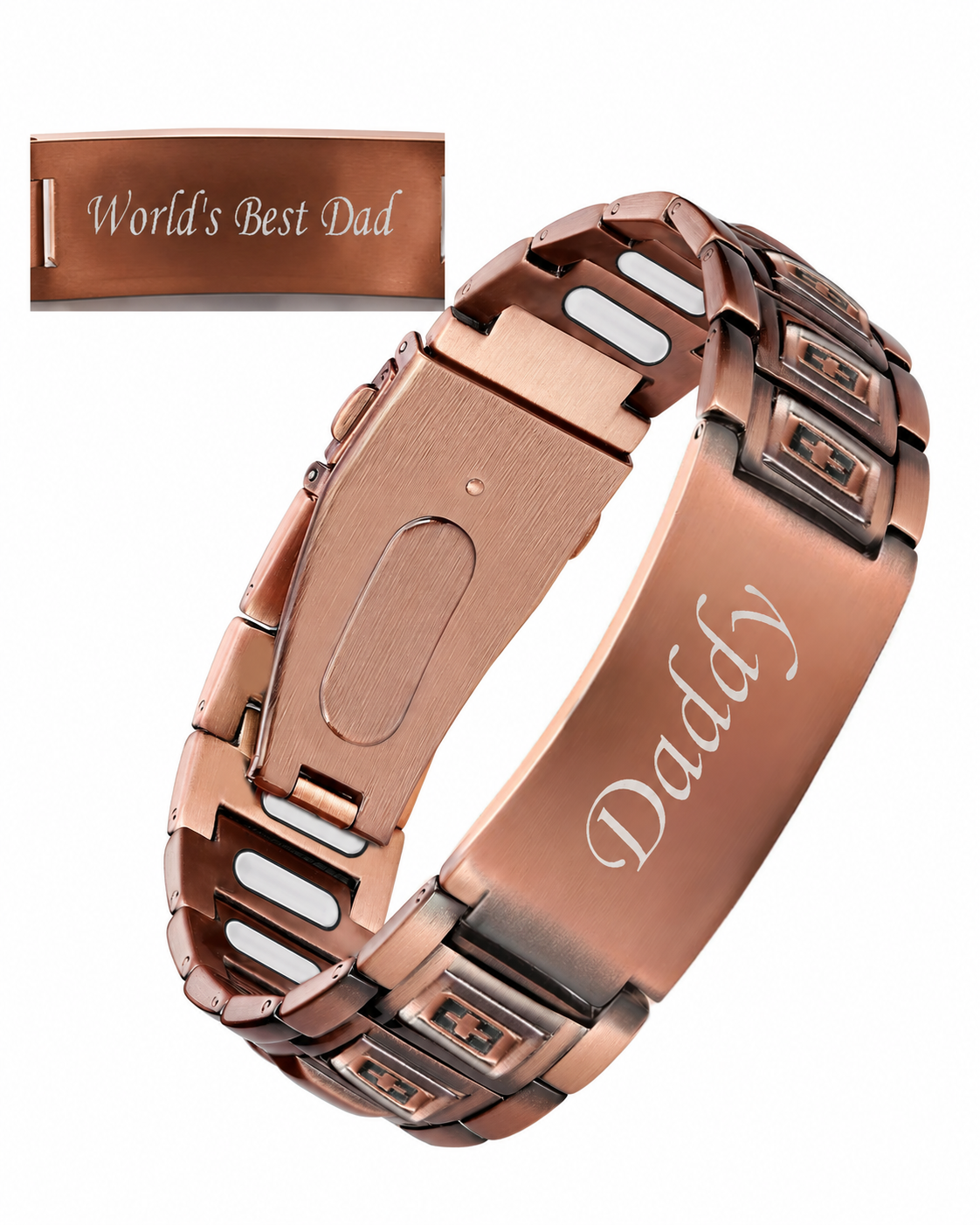 EllipseMAX Magnetic Copper Bracelet for Men (Custom Engraving)