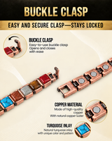 WOLLET Ultra Strength Copper Magnetic Therapy Anklet