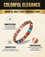 WOLLET Ultra Strength Copper Magnetic Therapy Anklet