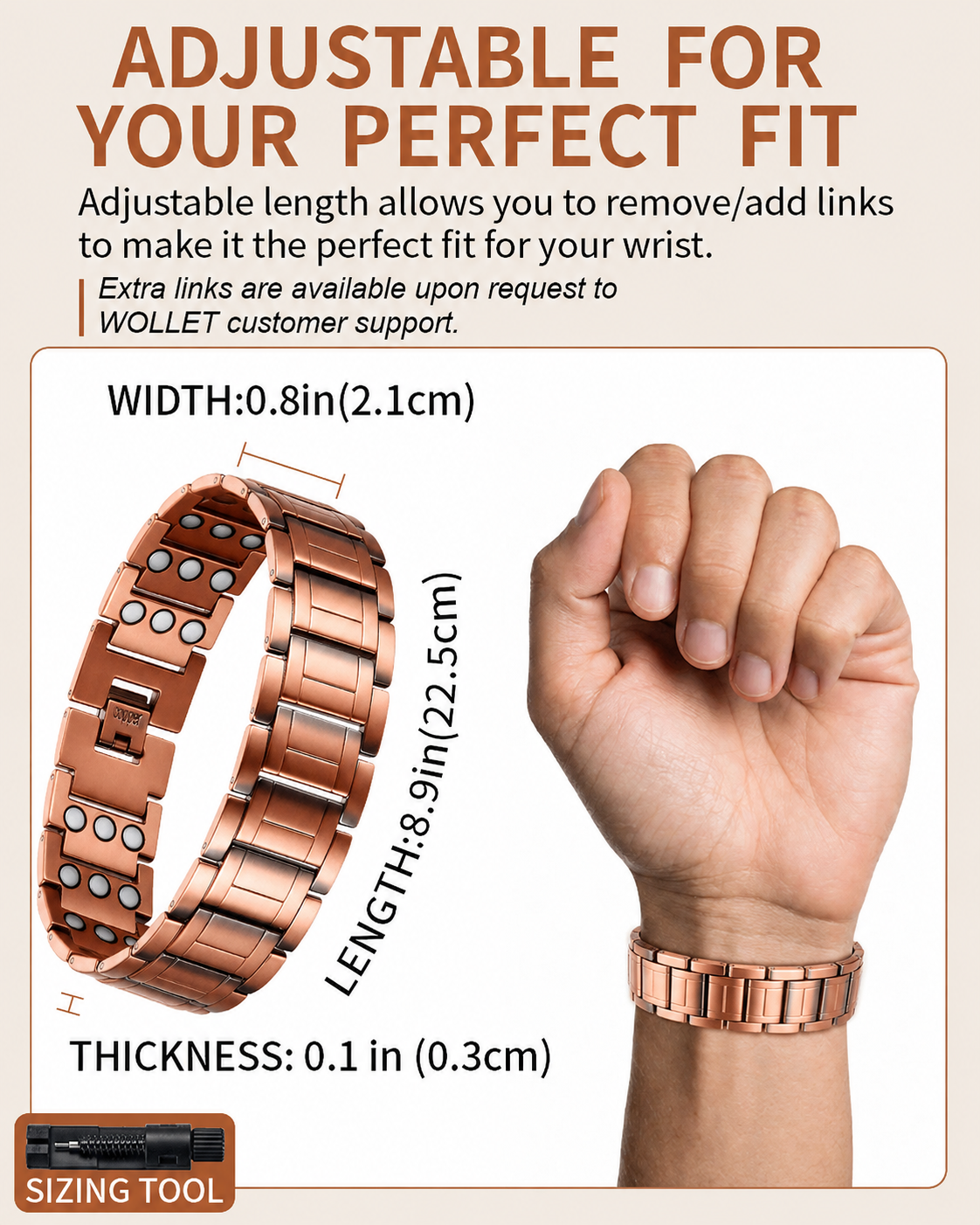 Classic Magnetic Copper Bracelet